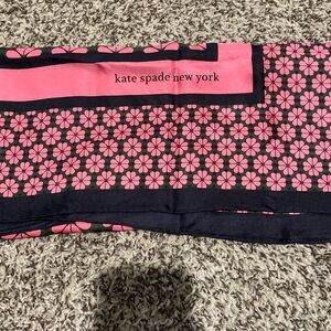 Kate spade silk square spade flower scarf